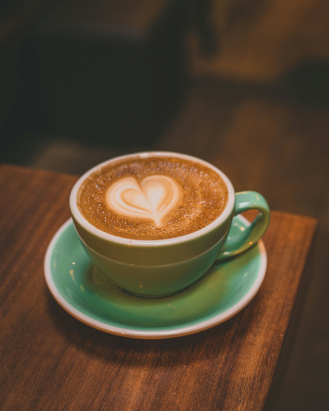 Café latte servi en salle